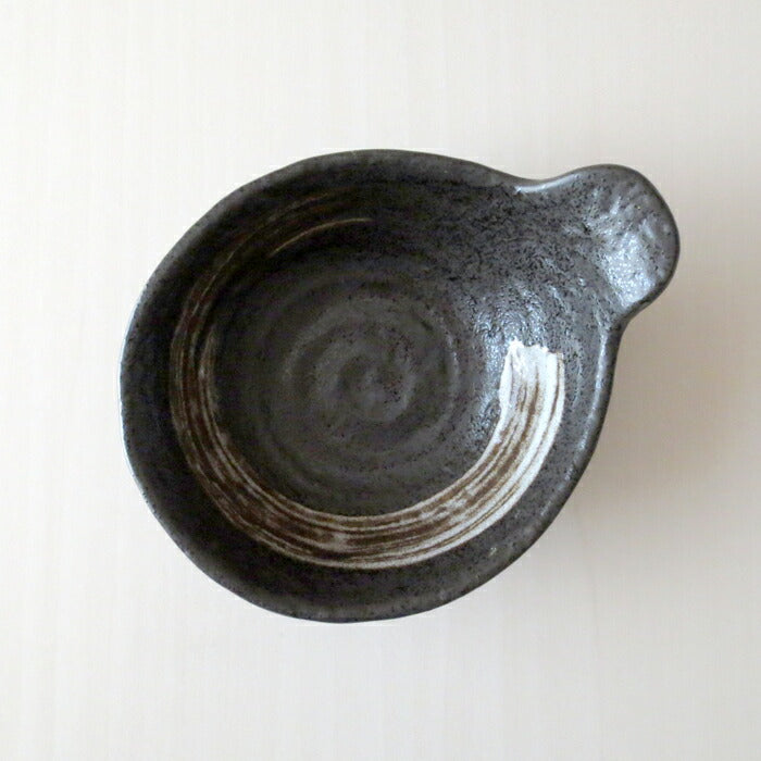 白刷毛天目 純とんすい 長辺14.5cm No.5 土鍋小物 取り分け小鉢 とん水 呑水 国産 良質 美濃焼 食器 yamaki  陶器のふる里  stockヤ