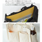 【アイボリー】大容量 6ポケット キャンバス トートバッグ ２way
