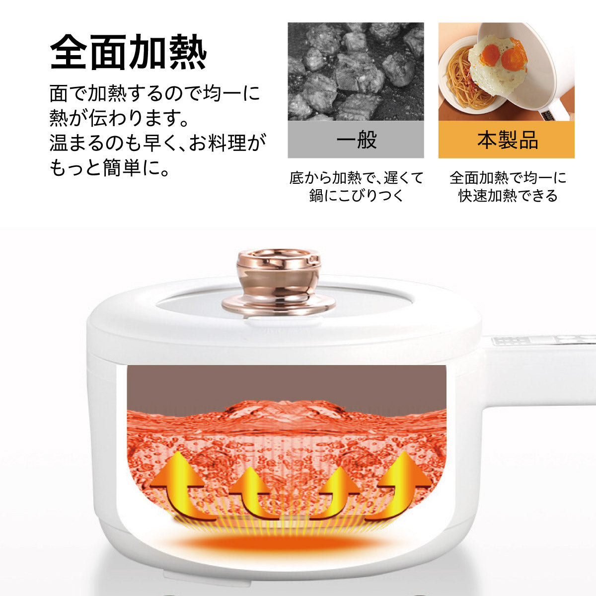 【タイムセール】電気片手鍋 1.8L