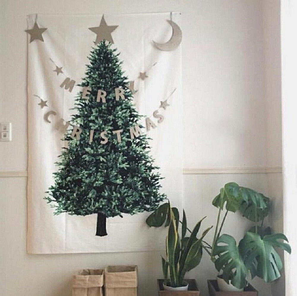 クリスマスタペストリー 特大 2m クリスマスツリー 200cm 布 ウォールツリー クリスマス ツリー タペストリー ツリータペストリー ウォールデコレーション ウォールアート ウォールデコ クリスマス 壁掛け 多機能 壁 インテリア サンタクロース サンタ 北欧 おしゃれ モダン