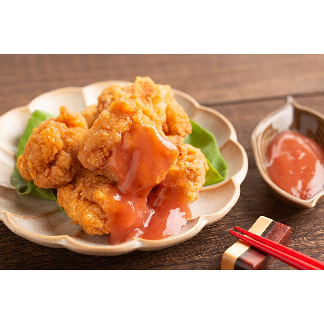 ★非掲載★ 村田明彦監修 からあげ（二種ソース付き）唐揚げ 柚子胡椒 梅肉 ソース もも肉 鶏肉 調理済み レンジ 調理 ギフト グルメ お取り寄せ
