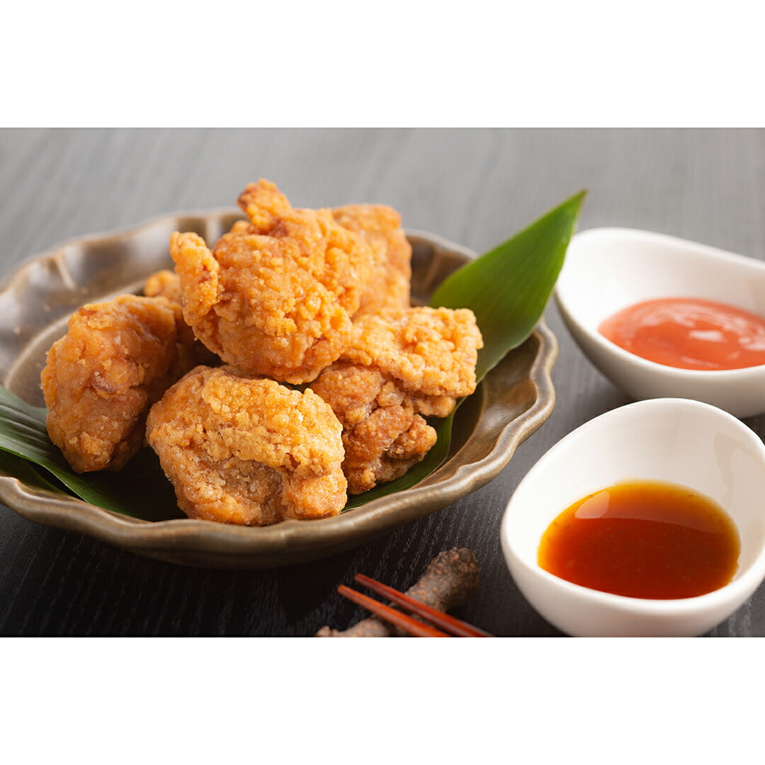 ★非掲載★ 村田明彦監修 からあげ（二種ソース付き）唐揚げ 柚子胡椒 梅肉 ソース もも肉 鶏肉 調理済み レンジ 調理 ギフト グルメ お取り寄せ