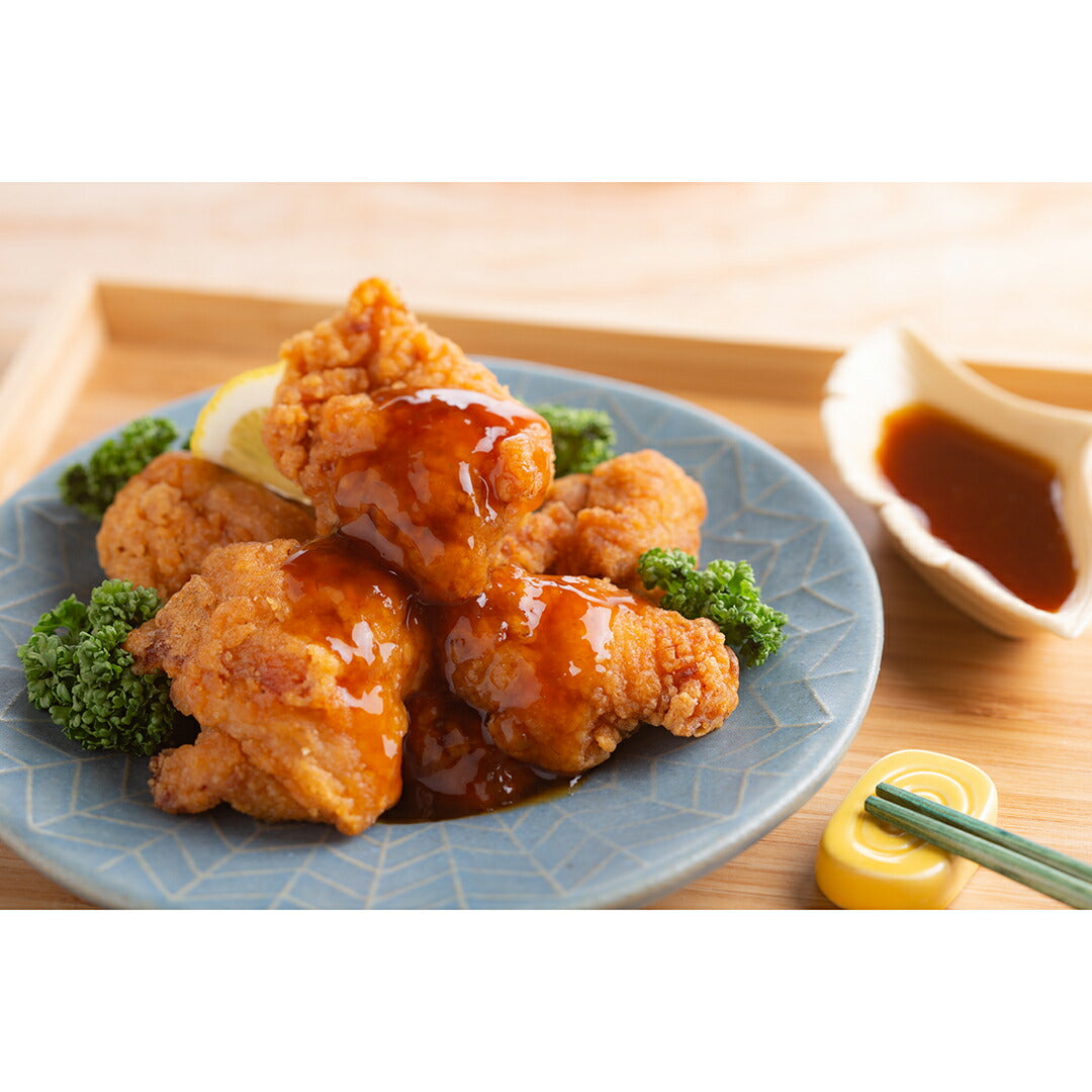 ★非掲載★ 村田明彦監修 からあげ（二種ソース付き）唐揚げ 柚子胡椒 梅肉 ソース もも肉 鶏肉 調理済み レンジ 調理 ギフト グルメ お取り寄せ