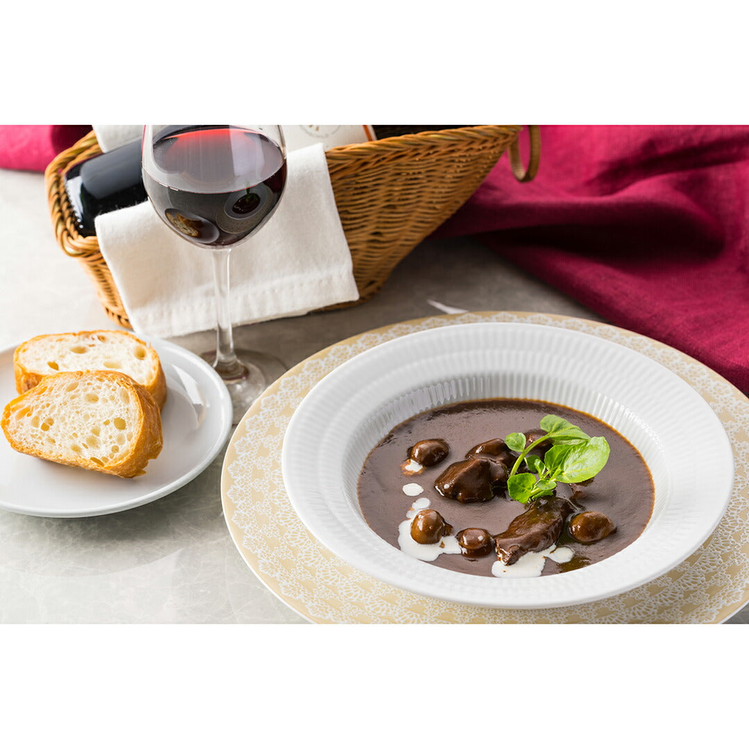 ★非掲載★ レストランリューズ 飯塚隆太監修 国産牛のビーフシチュー 赤ワイン デミグラスソース マッシュルーム 本格的 監修 お祝い 記念日 パーティー 料理 おつまみ ギフト グルメ お取り寄せ