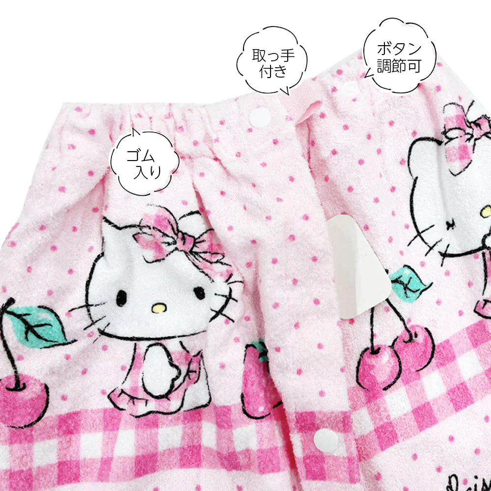 【超得ハイパーSALE】ラップタオル キティ ハローキティ 巻きタオル グッズ 送料無料 キッズ キャラクター 女の子 お着替えタオル プール　タオル
