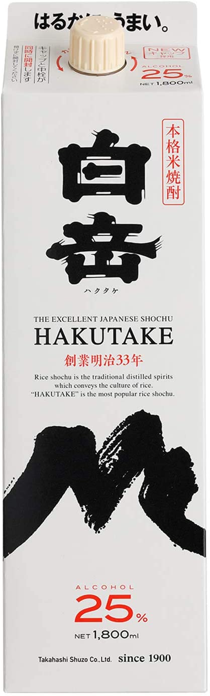 白岳 高橋酒造 25度 1800ml 6本