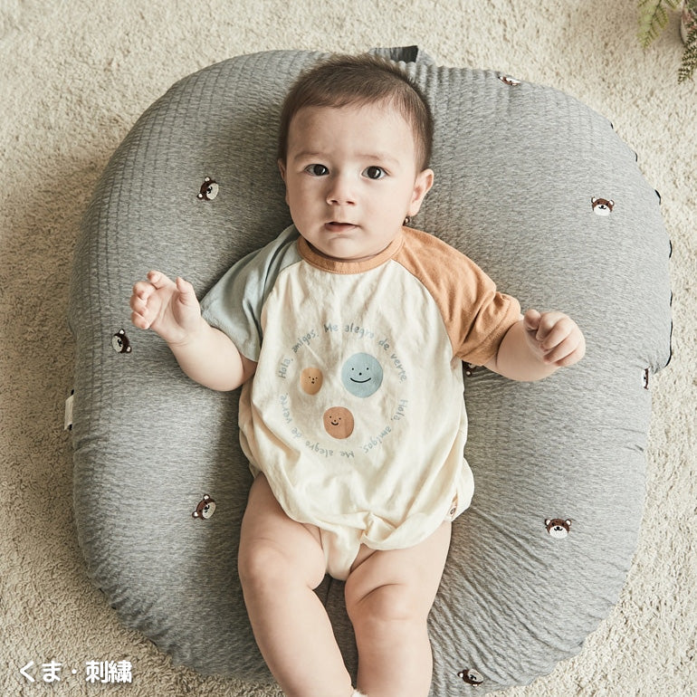 【ベビーキッズリリース記念セール】ROTOTObebe ロトトクッション くま 赤ちゃん ベビー 枕 ベビーベッド 授乳クッション カバー 吐き戻し防止 お昼寝クッション クッション リップル 新生児 洗える 大きい おしゃれ 出産祝い プレゼント