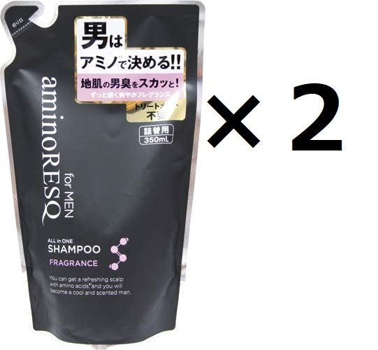 2個セット　ＡＱＵＡ・ＮＯＡ アミノレスキュー ｆｏｒＭＥＮ フレグランス 詰替え ３５０ｍｌ