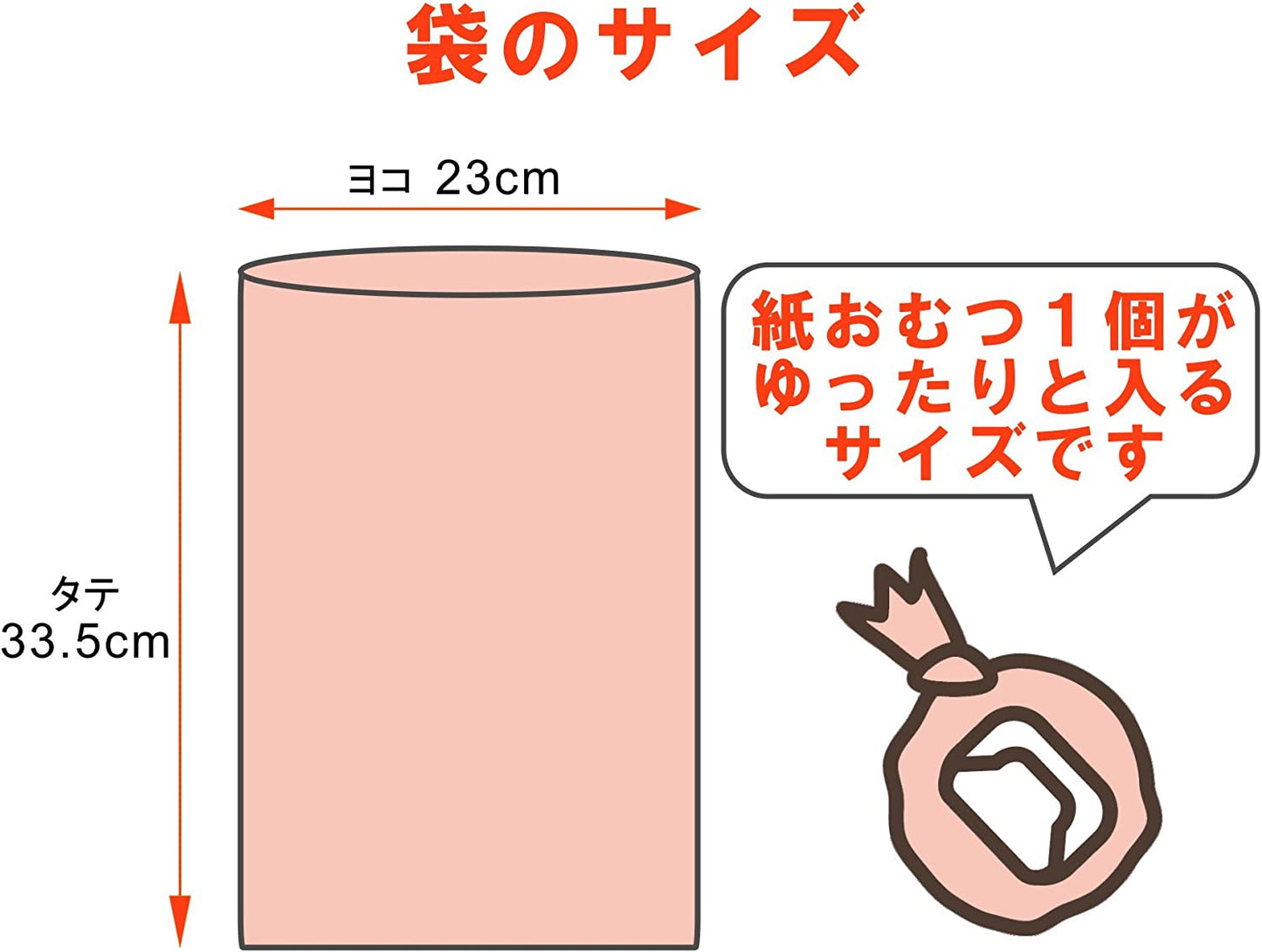 【おまけ付き！】ウィズベビー 使用済み ベビー紙オムツ ピンクの処理袋 消臭タイプ 80枚×2個 (160枚) サンシャインポリマー