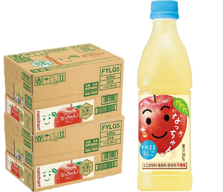 送料無料 サントリー なっちゃん りんご 425ml×2ケース/48本