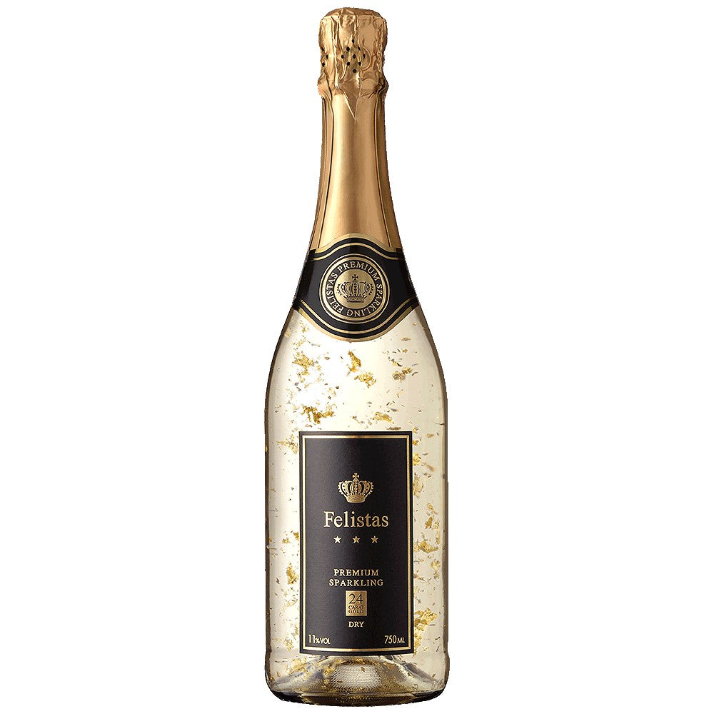 フェリスタス 【金箔入り】 プレミアム スパークリング ワイン ドライ 750ml 1本［白 泡/やや辛口/ドイツ モーゼル]【ご注文は12本まで同梱可能】【マルカイコーポレーション】