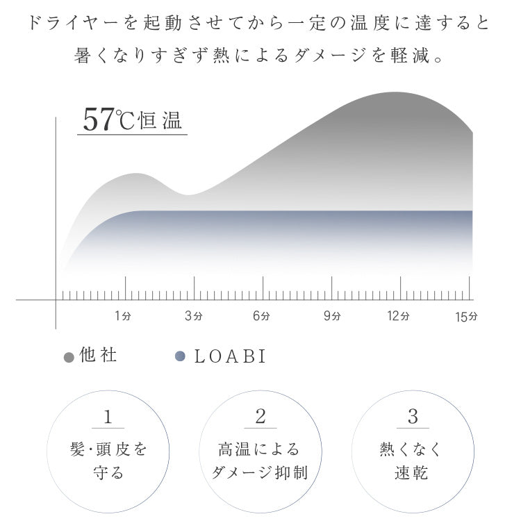 【LOABI公式】 LUSINA ルシーナ ブラック ドライヤー ヘアドライヤー マイナスイオンドライヤー マイナスイオン イオンドライヤー 大風量 速乾 コンパクト