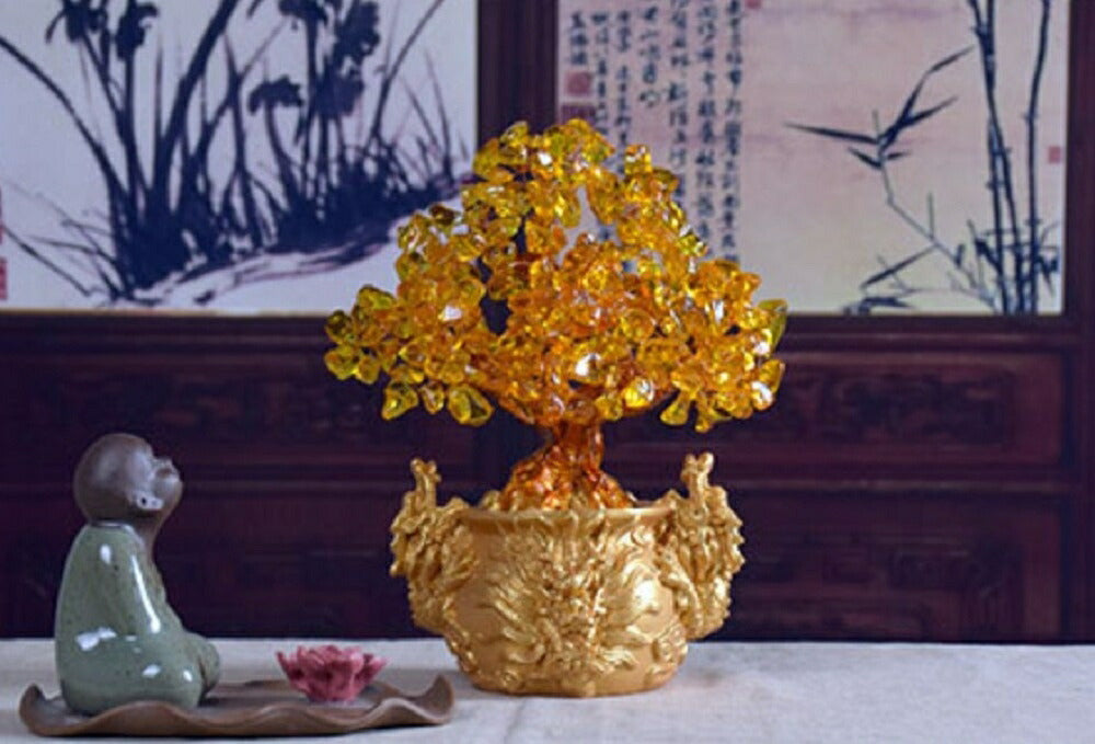 龍の黄金木 招財樹 金のなる木 黄水晶 風水アイテム 龍 ドラゴン 金運アップ シトリン 財運 金運 置物 健康 仕事 家庭 商売繁盛 開運 富 天然石 スピリチュアル インテリア パワーストーン 大盛況 幸運 浄化 最強 開店祝い 贈り物 お店 店舗 プレゼント
