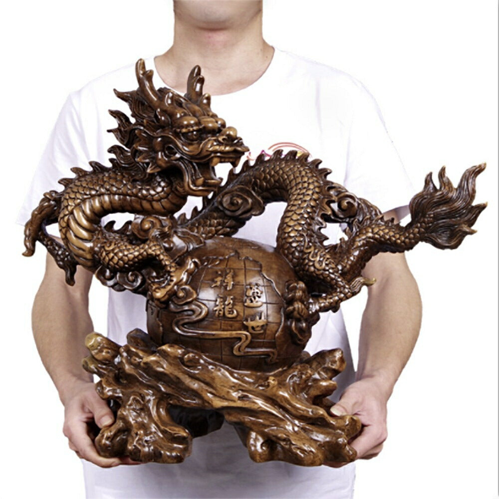 【人気商品】風水 特大 龍 ドラゴン 置物 竜 玄関 龍の飾り 風水グッズ レジン 開運祈願 金運祈願アイテム 龍神 開運 金運 財産運 出世運 恋愛運 幸福 成功 プレゼント 贈り物 開運厄除 祈願成就 金運上昇 開運 運気上昇 インテリア 招財