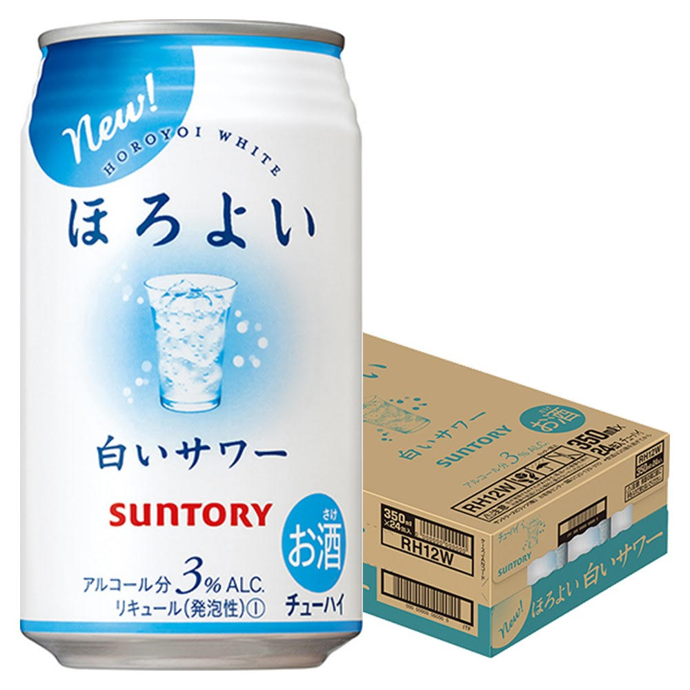 【訳あり】【キズ・へこみ有り】【送料無料】サントリー ほろよい 白いサワー 350ml×1ケース/24本 【北海道・東北・四国・九州地方は別途送料が掛かります。】