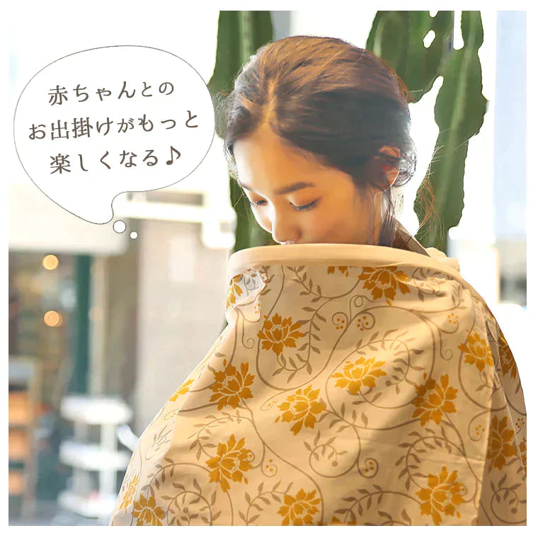 【タイプK（ガーゼ）】授乳ケープ ワイヤー 360度 ワイヤー入り ガーゼ 授乳服 授乳 授乳カバー 夏 綿 コットン 100％ ダブルガーゼ ストール おしゃれ かわいい 大人気 ケープ マタニティ ナーシングカバー 出産祝い 安い ケープ ポーチ付き 持ち運び　804a