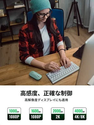 [UGREEN] 無線ワイヤレスマウス グリーン