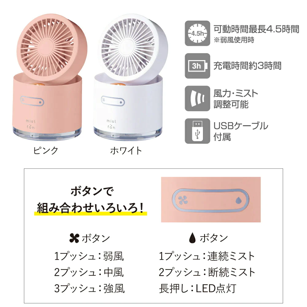 【ピンク 】(在庫限り)パーソナルミストファン 熱中症対策 予防 熱い 暑い 携帯 持ち運び クール ひんやり 冷感 屋外 アウトドア 携帯 暑さ対策 熱中症予防 山登り ハイキング キャンプ 釣り 猛暑 残暑 軽い コンパクト 軽量 小型 おすすめ