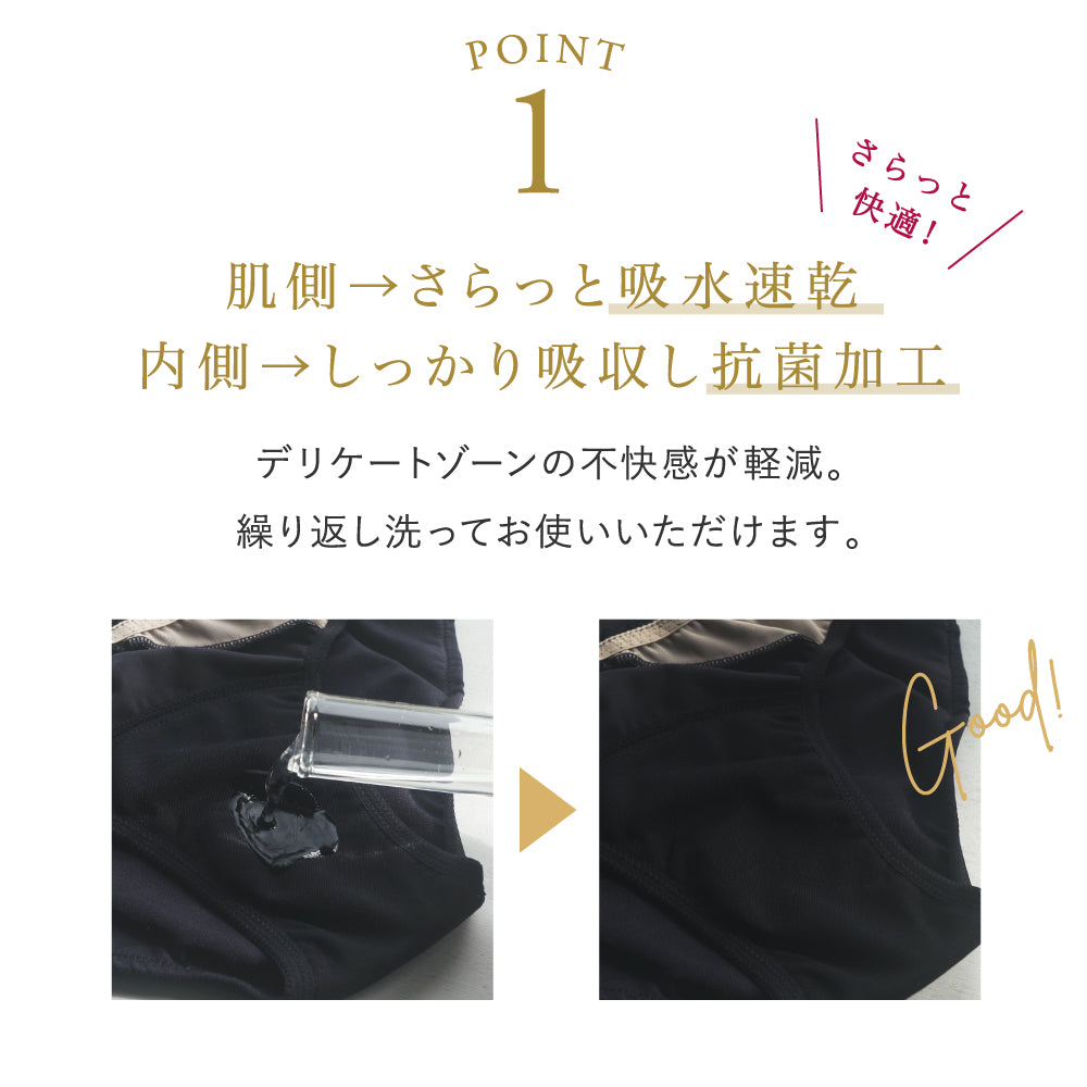 【S】ハイサポート サイドレース サニタリー ショーツ 産婦人科医監修 MediCouture メディクチュール 黒 送料無料【シェア買いなら5440円！】