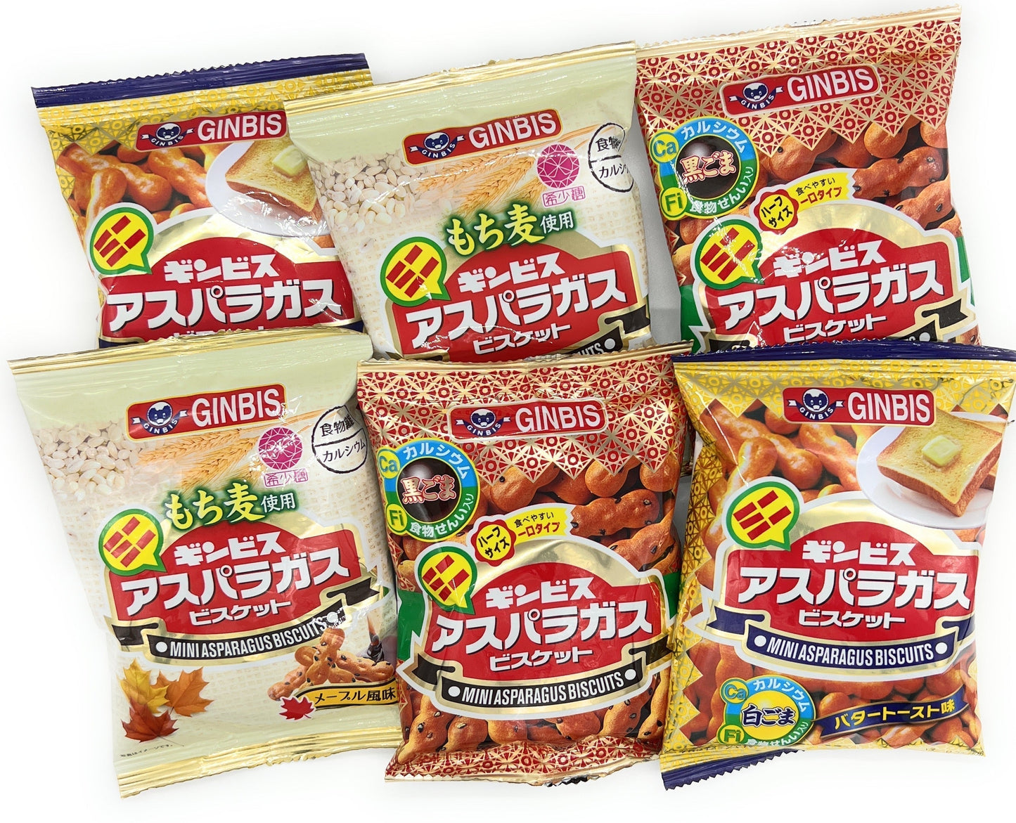 ギンビス ミニ アスパラガス ビスケット アソート 6袋