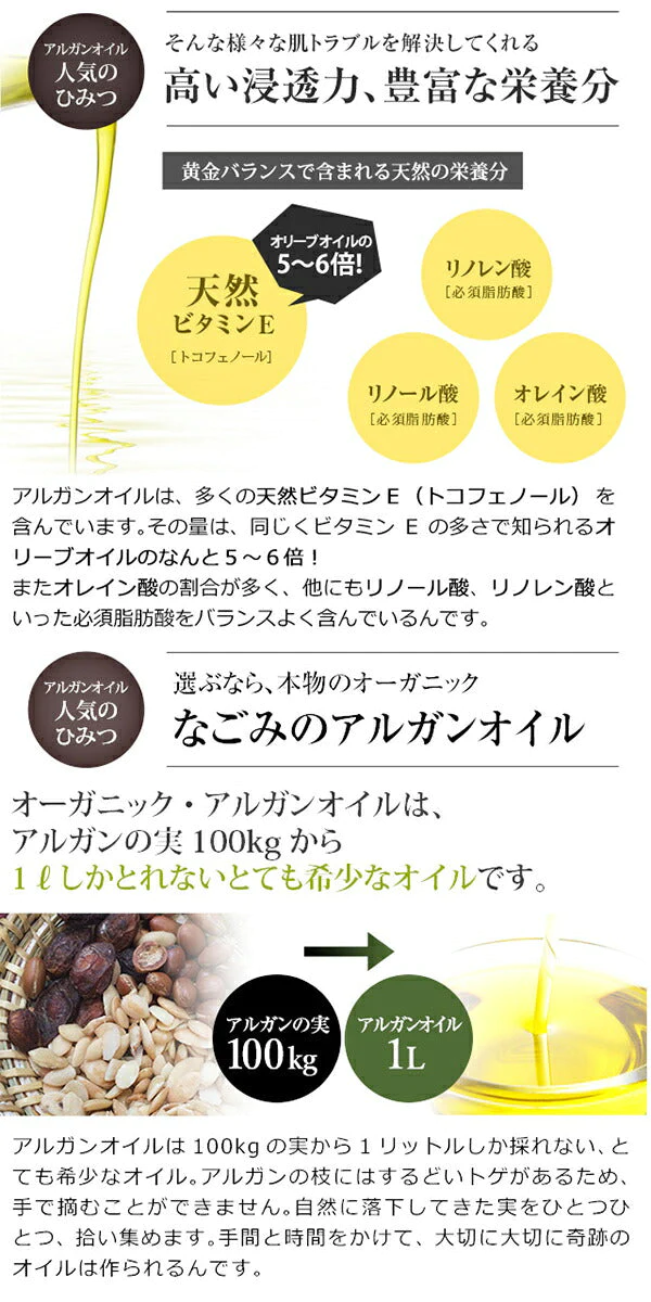 アルガンオイル オーガニック コンプリート セットポンプ付100ml＆詰め替え200ml 【送料無料】 【 キャリアオイル 美容オイル マッサージオイル 100% 植物性 低刺激 carrier 】
