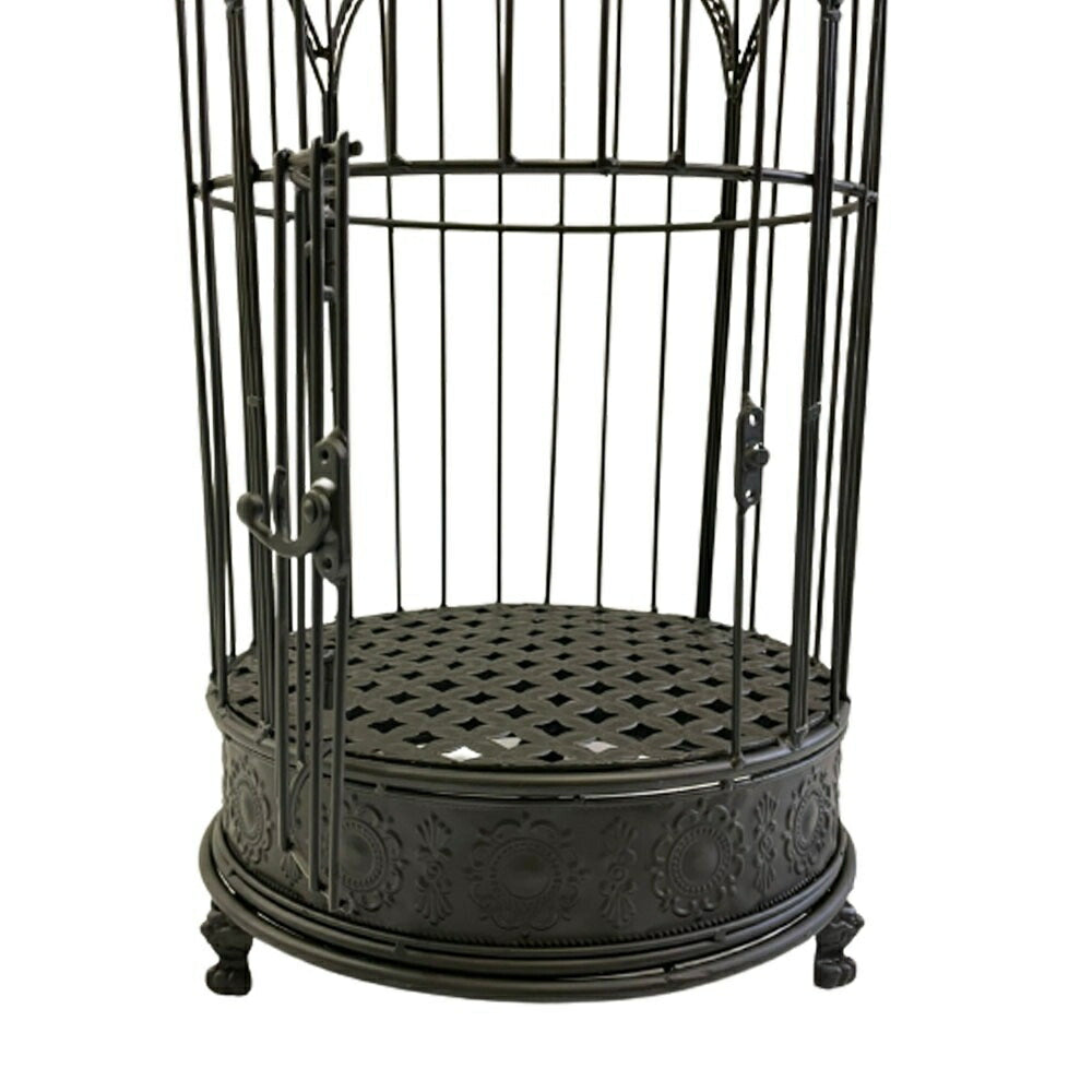 【人気商品】ペット用品 鳥籠 アイアン バード ケージ 98cm 団子取っ手付き 鳥かご 篭 ブラック ディスプレイ 開閉 鉄 ヴィンテージ風 インテリア バードゲージ 結婚式 ウェディング ブライダル ガーデン ウェルカムスペース メジロ