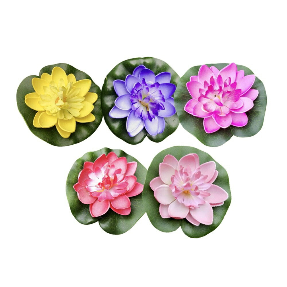 造花 蓮の花 蓮華 5個セット ロータス lotus 浮かせ花 フローティングフラワー アートフラワー フェイクフラワー アジアン雑貨 お得 フローティング フラワー 雑貨 アジアン小物 造り花 華 風水 風景 ホームデコレーション