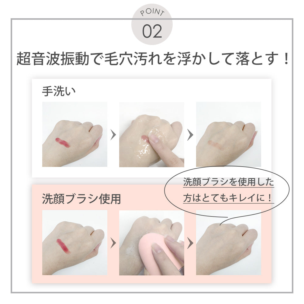 電動洗顔ブラシ 洗顔ブラシ 洗顔器 電動 防水 クレンジング 洗顔ブラシシリコン 温熱機能 お肌の引き締め 毛穴 ボディブラシ 角質 黒ずみ リフトアップ ウォッシュ 自宅エステ 美顔器 EMS美顔器 EMS 超音波　ライトピンク