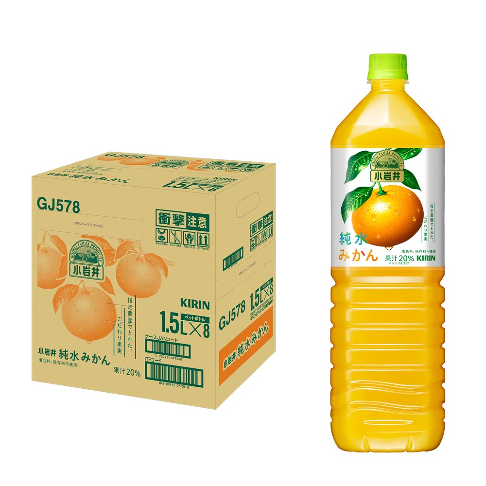 【送料無料】キリン 小岩井 純水みかん 1500ml 1.5L×16本