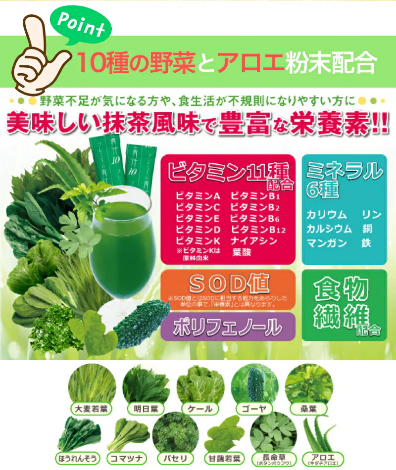 国産青汁 120包（4ヶ月分）プレミアム青汁10アロエプラス 箱なしの訳あり 送料無料