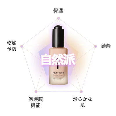 1Foudation(Y25)　SPF22 PA++ 1滴で広がるカバー力＆無重力！リキッドファンデ 韓国コスメ