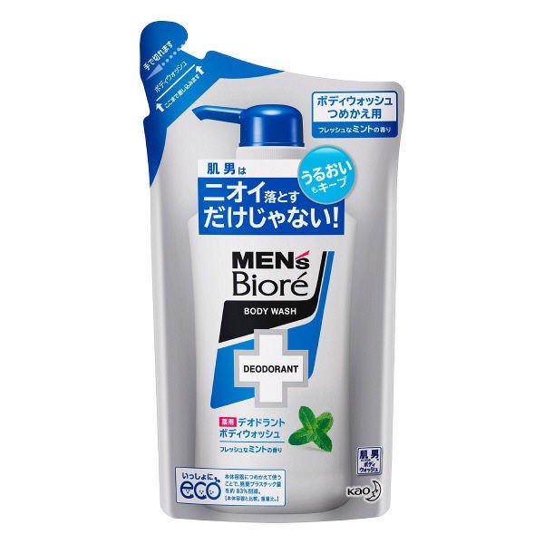 【おまけ付き！】メンズビオレ 薬用 デオドラント ボディウォッシュ フレッシュなミントの香り 詰め替え 380ml 花王