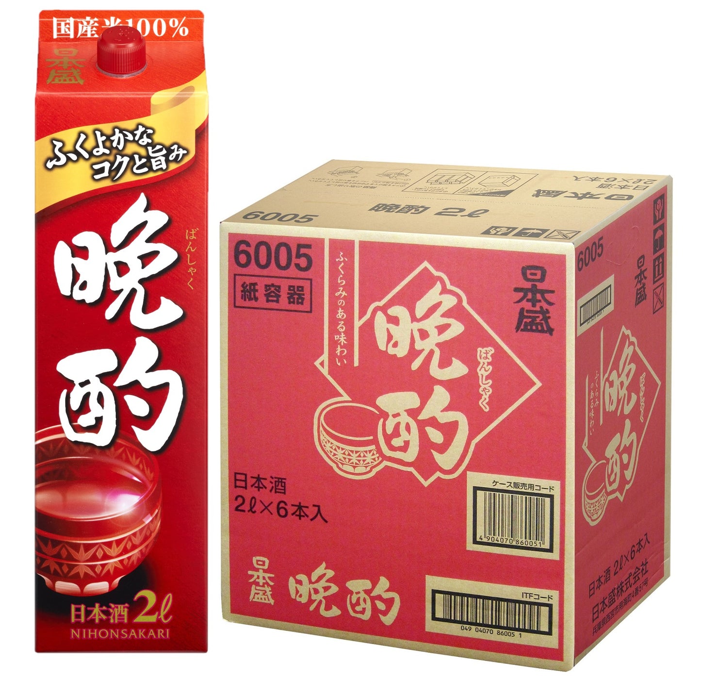 【送料無料】日本盛 晩酌 2000ml 2L×1ケース/6本【北海道・東北・四国・九州・沖縄県は別途送料がかかります】