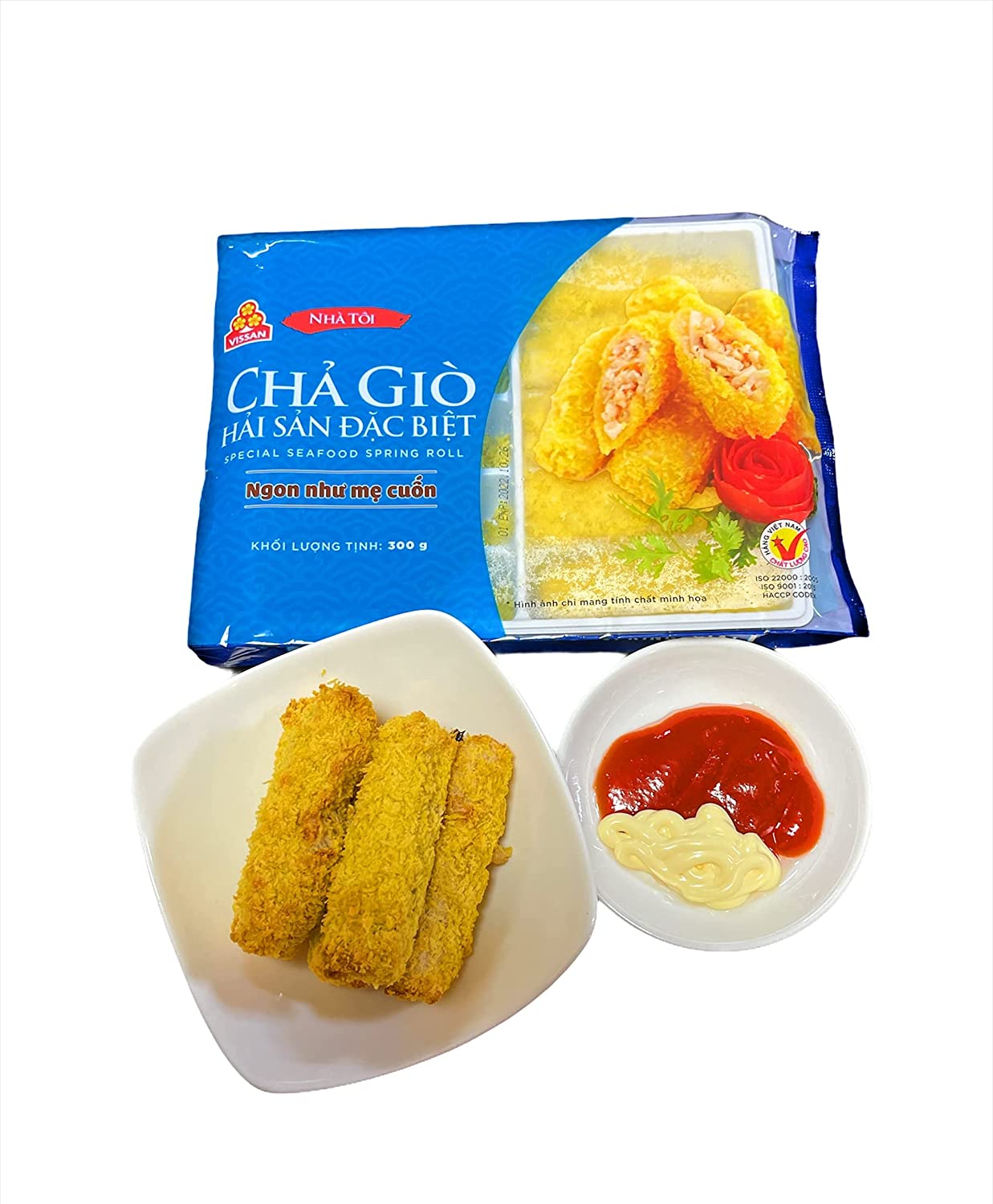 VISSAN 冷凍スペシャル海鮮揚げ春巻き 300g 1袋 CHA GIO HAI SAN DAC BIET VISSAN 300g 1tui