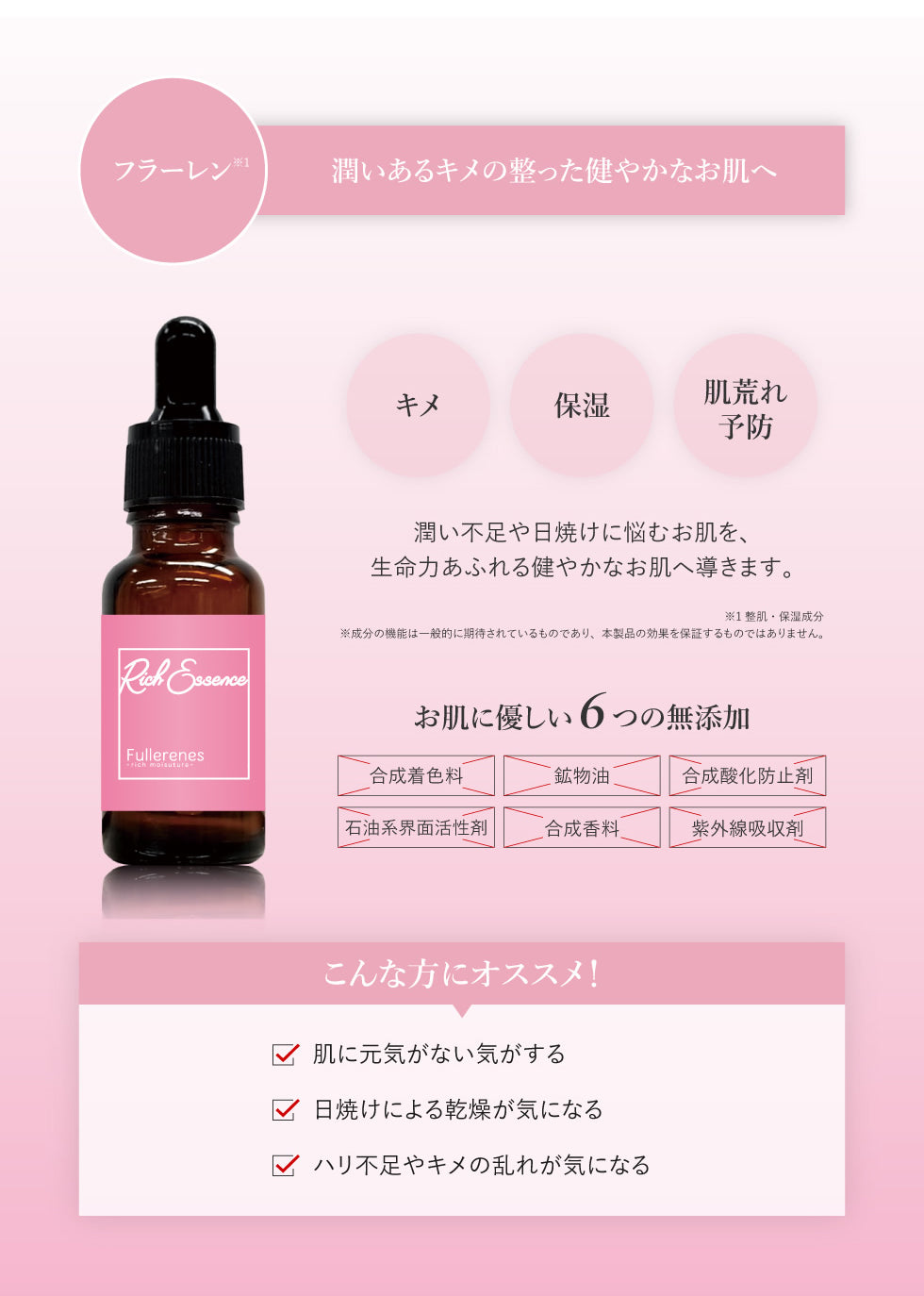 【フラーレン】美容液 リッチエッセンス 20ml 肌荒れ ケア ハリ 保湿 乾燥肌 敏感肌 エッセンス ピコモンテ 高濃度 国内ブランド 送料無料