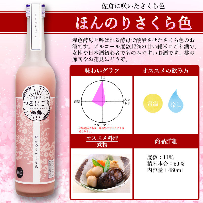 【紅白セット】 つるにごり にごり酒 日本酒 甘口 480ml 2本 旭鶴