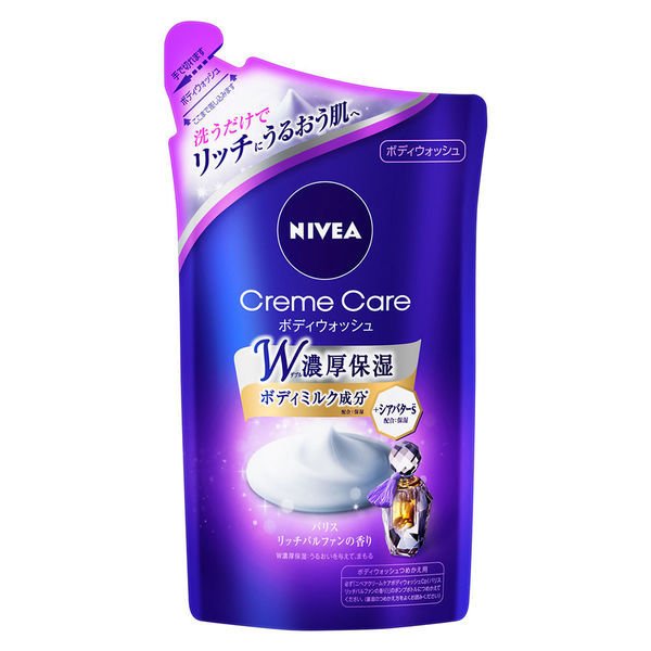 【おまけ付き！】ニベア クリームケア ボディウォッシュ パリスリッチパルファンの香り 詰め替え 360ml ボディーソープ 花王