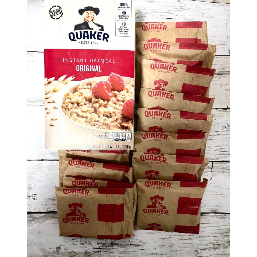 QUAKER クエーカー インスタントオートミール 336g（28g×12袋） シリアル オートミール オーツ麦
