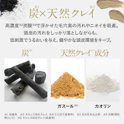【3本セット】Le ment(ルメント)高濃度炭酸オイルクレンジング＆シャンプー　ブラック 炭酸シャンプー 頭皮ケア クレイシャンプー PPT系洗浄成分 アミノ酸系洗浄成分