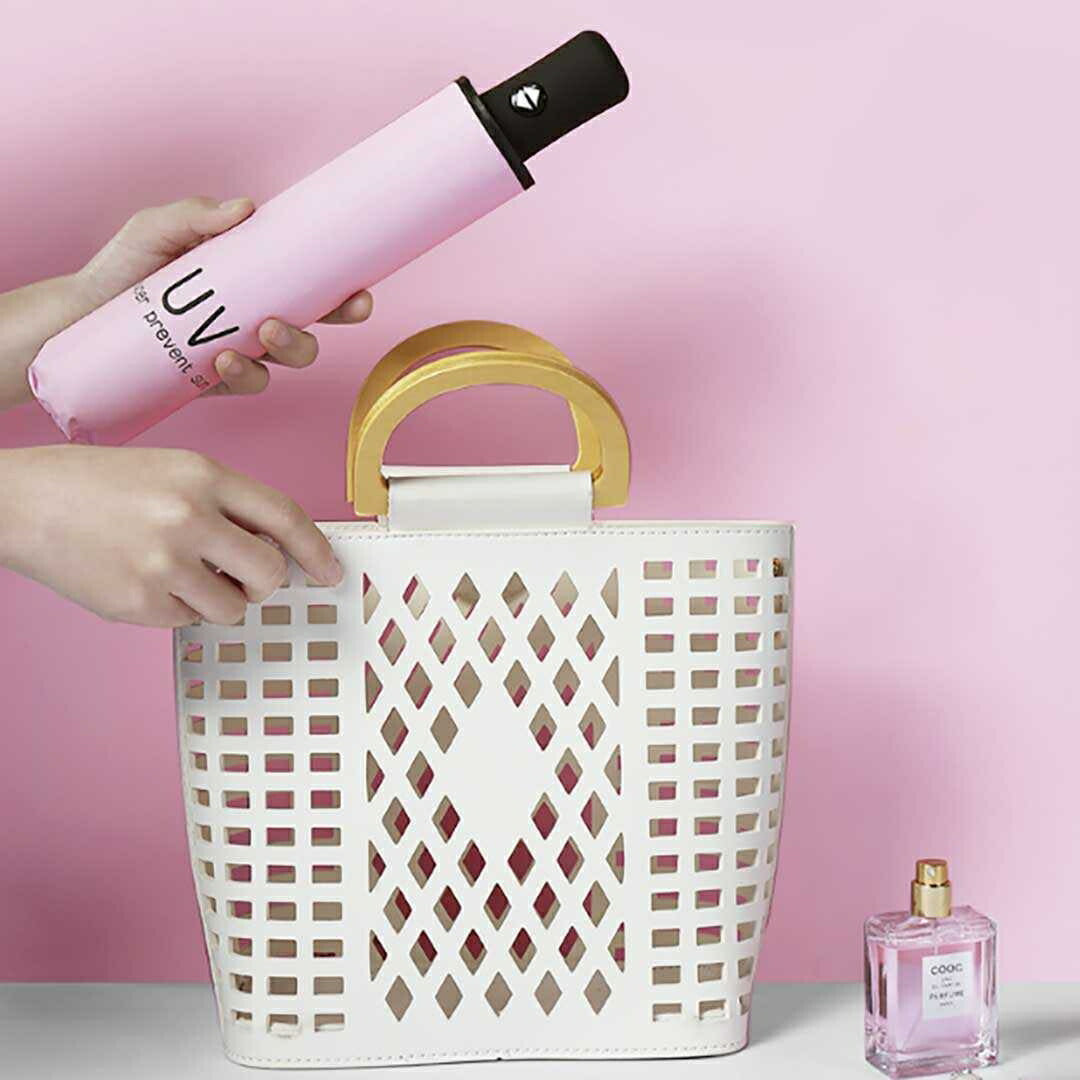 傘 折りたたみ傘 ピンク 折り畳み ワンタッチ傘  紫外線カット UV対策 UVカット 紫外線対策 日焼け対策 スポーツ 梅雨 かさ テフロン加工 カサ 撥水加工 頑丈 耐風 撥水 雨 防災グッズ 晴雨兼用 便利 収納ポーチ付 ワンタッチ