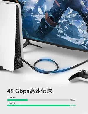 [UGREEN] HDMI2.1ケーブル オス-オス 8K対応 1m ブラック