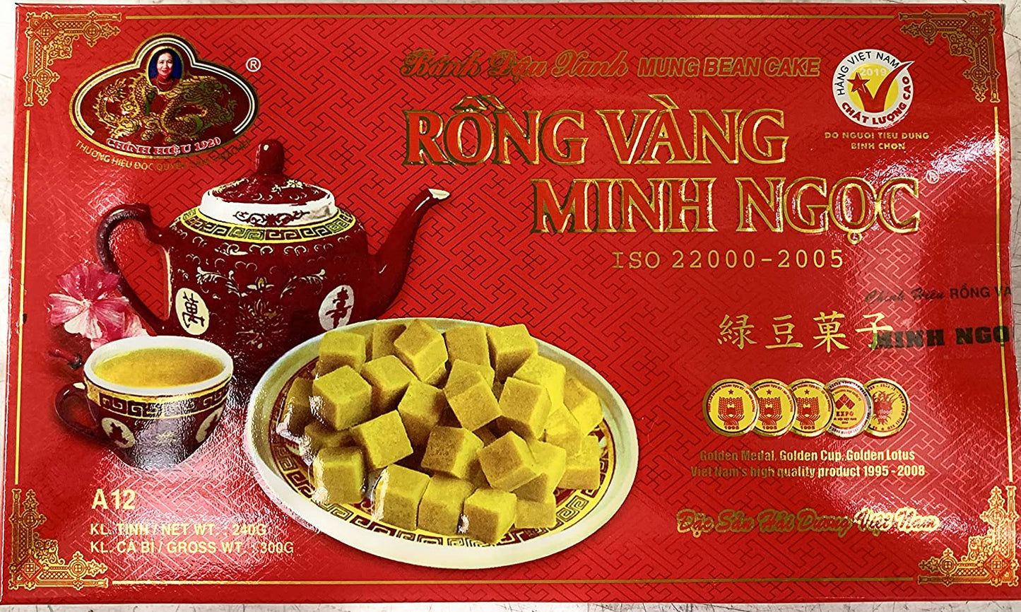 【3人シェア買いでお得】MINH NGOC 緑豆菓子 240g 1箱 BANH DAU XANH MINH NGOC 240g 1hop