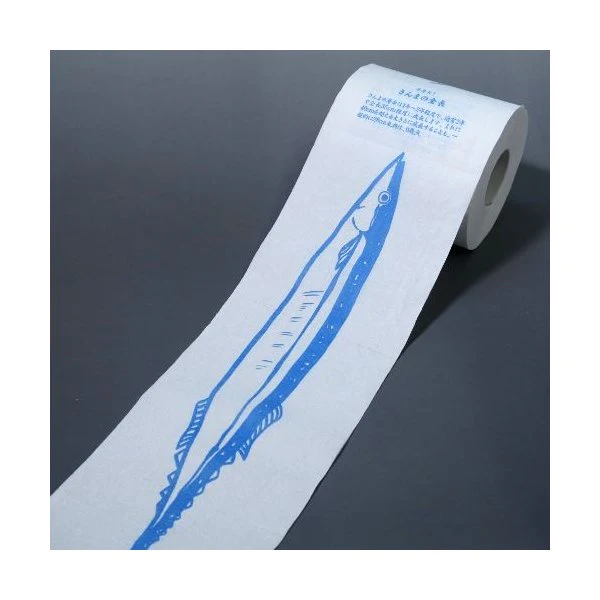 トイレットペーパー 秋刀魚のおいしい季節です ダブル30m 個包装100個 HS0194