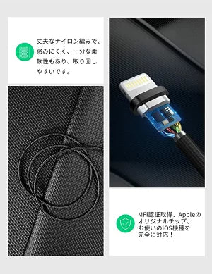 [UGREEN] 直型 USB to Lightning ケーブル 1M