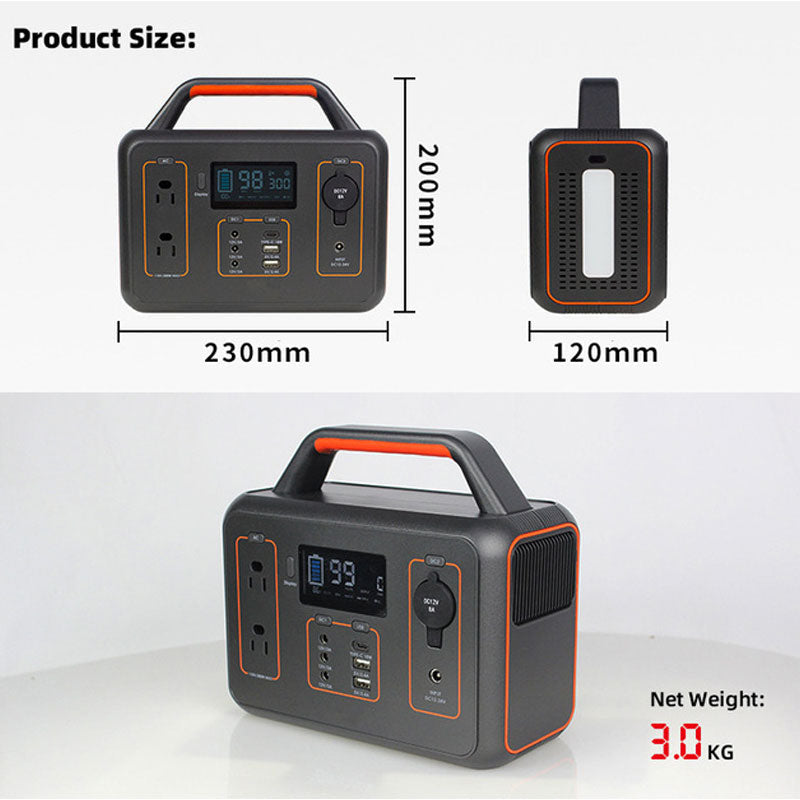 ポータブル電源 300W 78,000mAh/280Wh PSE認証済 純正弦波 3kg 防災グッズ 家庭用 軽量 /DC/USB出力 車中泊 キャンプ アウトドア 非常用電源 AC電源 バッテリー 蓄電池 停電対策 大容量 家庭用蓄電池 冬キャンプ ポタ電(番号:188)