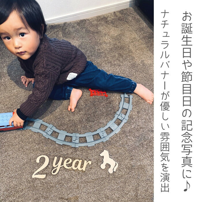 【月間優良ショップ】【日本製】ナンバー バナー 木製 レターバナー 月齢カード 赤ちゃん 月齢フォト グッズ マンスリーカード  木製 バナー ベビー マタニティ ニューボーン 寝相アート お昼寝アート ワードバナー インスタ 映え 飾り 撮影 小物  誕生日 飾り付け