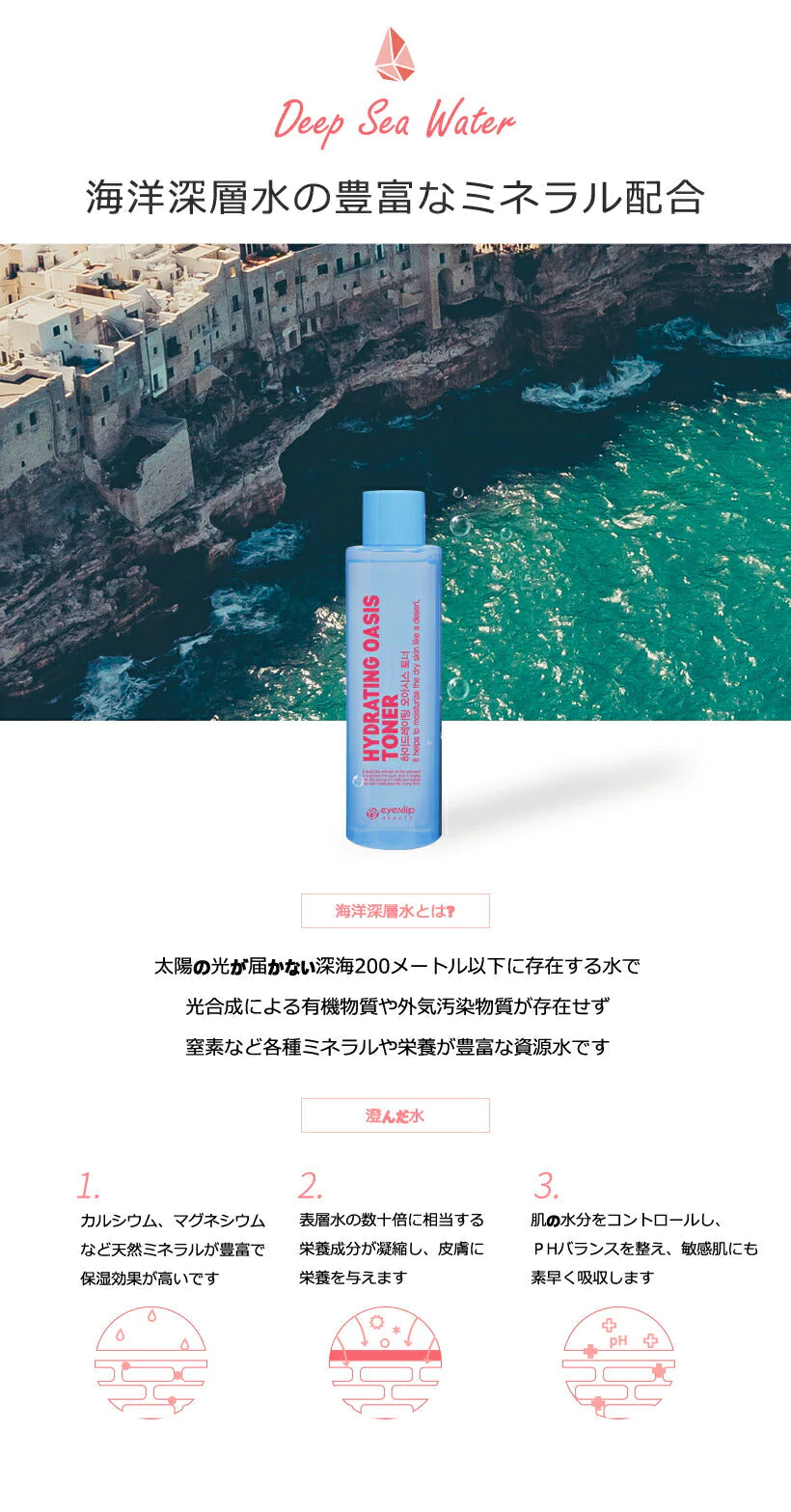 訳あり特価 ハイドレーティングオアシス2点セット (トナー300ml/クリーム200g) ヒアルロン酸 スキンケア セット 高保湿 低刺激 弱酸性 化粧水 保湿クリーム 角質除去 毛穴ケア eyenlip アイアンリップ スキンケア 韓国コスメ ギフト プレゼント 送料込み
