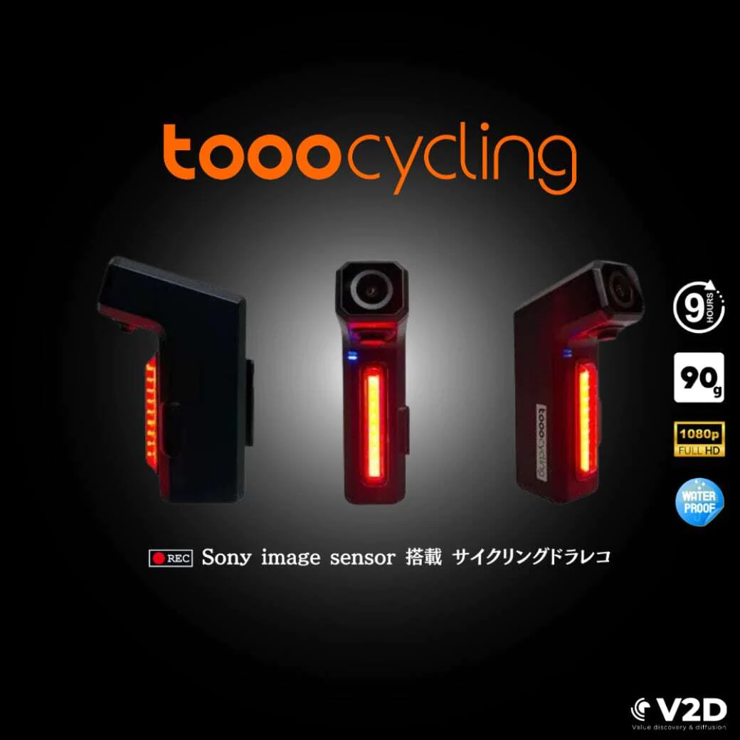 SONY製高機能センサー搭載！超軽量ライト付きサイクリングドラレコ DVR80 32G-MicroSD・シリコンカバー付