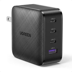 [UGREEN] USB-C　Nexode PD充電器（ACアダプター）65W　4ポート　CD224　ブラック