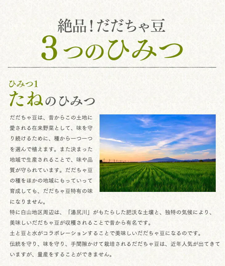 だだちゃ豆 1kg (500g×2袋) ご家庭用 訳あり 山形県鶴岡市産 枝豆 クール便【ゲリラセール】